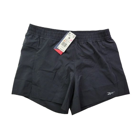 NEW Reebok WOR Run Short Women's Medium Black Liner NWT Run Gym - Picture 1 of 10